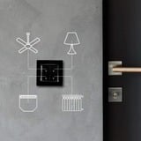 Shelly Wall Switch 4, Knappen Sort