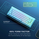Turtle Beach Gaming-tastatur Hvid/aluminium, DE-layout, Roccat Titan II Optical Red