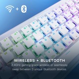 Turtle Beach Gaming-tastatur Hvid/aluminium, DE-layout, Roccat Titan II Optical Red