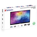 Verbatim 49592 computerskærm 39,6 cm (15.6") 1920 x 1080 pixel Fuld HD LCD Berøringsskærm Sort, LED-skærm Sort, 39,6 cm (15.6"), 1920 x 1080 pixel, Fuld HD, LCD, 6 ms, Sort