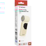 Verbatim Cool 'n' Go AirJet Sølv, Hvid Håndholdt ventilator, Blæser Hvid, Sølv, Hvid, Håndholdt ventilator, 1 stk, 6 W, Lithium-Ion (Li-Ion), 3,7 V