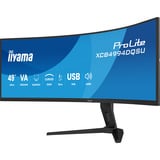 iiyama ProLite XCB4994DQSU-B1, LED-skærm Sort (mat)