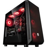ALTERNATE Custom PC Series • Red Hero Elements Gaming-PC, Gaming PC Sort/gennemsigtig