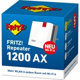 AVM FRITZ!Repeater 1200 AX FRITZ!Repeater 1200 AX, 3000 Mbit/s, IEEE 802.11a, IEEE 802.11ac, IEEE 802.11ax, IEEE 802.11g, IEEE 802.11n, Type F, Gigabit Ethernet, 10,100,1000 Mbit/s, Wi-Fi 6 (802.11ax)