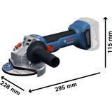 Bosch Batteridrevet vinkelsliber GWS 18V-8 Professional, 18Volt Blå/Sort