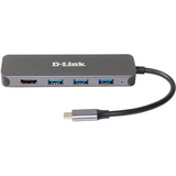 D-Link DUB-2333 dockingstation Ledningsført USB Type-C Grå, Docking station Sølv, Ledningsført, USB Type-C, 60 W, Grå, 5 Gbit/sek., 4K Ultra HD