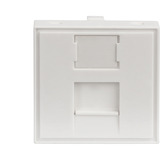Digitus 45x45 mm frontplade til kabelkanaler, Blænde Hvid
