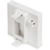 Digitus 45x45 mm frontplade til kabelkanaler, Blænde Hvid