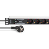 Digitus DN-95441, Strømskinne Sort/aluminium