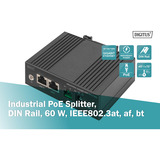 Digitus Gigabit Ethernet PoE-splitter, industriel, 60 W, PoE splitter 