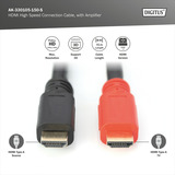 Digitus HDMI High Speed kabel, med forstærker Sort/Rød