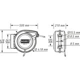 Hazet 9040N-13 haveslangespole Vægmonteret rulle Automatisk Sort, Blå, Trykluft slange Sort/Blå, Vægmonteret rulle, Automatisk, Funktionel, Sort, Blå, Plast, Polymer, Vægmonteret