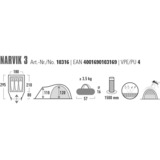 High Peak Kuppeltelt Narvik 3 Blå/mørk grå