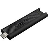 Kingston DataTraveler 512GB Max 1000R/900W USB 3.2 Gen 2, USB-stik Sort, 512 GB, USB Type-C, 3.2 Gen 2 (3.1 Gen 2), 1000 MB/s, Glide, Sort