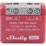 Shelly 1PM Mini Gen4, Relay Rød