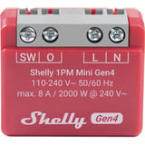 Shelly 1PM Mini Gen4, Stafetter Rød