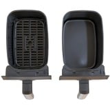 Unold 58685 frituregryde Dobbelt 8 L Enkeltstående 1700 W Varmluftsteger Sort, Grå, Airfryer Sort/rustfrit stål, Varmluftsteger, 8 L, 60 °C, 200 °C, 60 min., Dobbelt