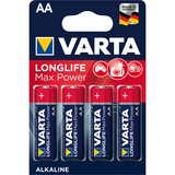 Varta -4706/4B Husholdningsbatterier Engangsbatteri, AA, Alkaline, 1,5 V, 4 stk, Rød, Gul
