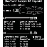 Wera Kraftform Kompakt 60 Imperial, 17 dele, Topnøgle Sort/Grøn