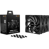 be quiet! Pure Wings 3 120mm | PWM high-speed Triple Pack Computerkabinet Ventilator 12 cm Sort 3 stk, Sag fan Sort, Ventilator, 12 cm, 2100 rpm, 101,2 m³/t, Sort