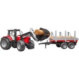 bruder Massey Ferguson legetøjsbil, Model køretøj Traktor model, 3 År, Plast, Sort, Rød, Sølv