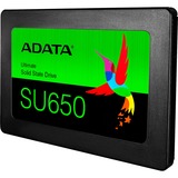 ADATA Ultimate SU650 2.5" 256 GB Serial ATA III 3D NAND, Solid state-drev Sort, 256 GB, 2.5", 520 MB/s, 6 Gbit/sek.