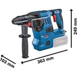 Bosch GBH 18V-28 C PROFESSIONAL SDS-plus, Borehammer Blå/Sort, SDS-plus, Sort, Blå, Rød, Børsteløs motor, 2,8 cm, 3,3 J, 4220 bpm or slag i minuttet