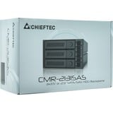 Chieftec CMR-3141SAS drive bay panel Sort, Bageplan Sort, Sort, SECC, 1 blæser(e), 8 cm, 12 Gbit/sek., 146 mm