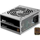 Chieftec Smart 450W enhed til strømforsyning 20+4 pin ATX ATX Sort, Sølv, PC strømforsyning grå, 450 W, 100 - 240 V, 47 - 63 Hz, 7 A, Aktiv, 120 W, Bulk