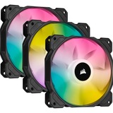 Corsair SP120 RGB ELITE Computerkabinet Ventilator 12 cm Sort 3 stk, Sag fan Sort/gennemsigtig, Ventilator, 12 cm, 400 rpm, 1500 rpm, 18 dB, 47,7 kubikfod/min.