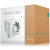 DeepCool AK620 WH Processor Luftkøler 12 cm Hvid 1 stk, CPU køler Hvid, Luftkøler, 12 cm, 500 rpm, 1850 rpm, 28 dB, 68,99 kubikfod/min.