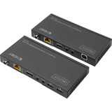 Digitus 4K HDBaseT HDMI KVM Extender Sæt, HDMI-udvidelse forlænger Sort
