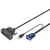 Digitus DS-72221-1GE, KVM-switchen Sort