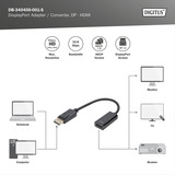 Digitus DisplayPort til HDMI adapter / konverter Sort
