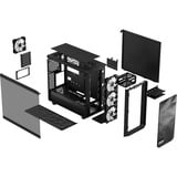 Fractal Design Meshify 2 Lite Sort, Towerkabinet Sort, PC, Sort, ATX, EATX, micro ATX, Mini-ITX, Stål, Hærdet glas, Flere, Kabinet faner