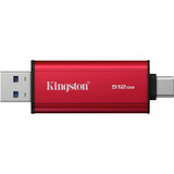 Kingston Dual Portable 512 GB, Solid state-drev Rød/Sort