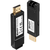 Lindy LWL HDMI 2.0 Extender, HDMI-udvidelse forlænger Sort