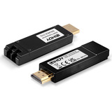 Lindy LWL HDMI 2.0 Extender, HDMI-udvidelse forlænger Sort