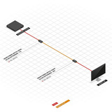 Lindy LWL HDMI 2.0 Extender, HDMI-udvidelse forlænger Sort