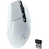 Logitech G305 mus Højre hånd RF trådløs + Bluetooth Optisk 12000 dpi, Gaming mus Hvid, Højre hånd, Optisk, RF trådløs + Bluetooth, 12000 dpi, 400 fps, Hvid