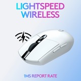 Logitech G305 mus Højre hånd RF trådløs + Bluetooth Optisk 12000 dpi, Gaming mus Hvid, Højre hånd, Optisk, RF trådløs + Bluetooth, 12000 dpi, 400 fps, Hvid
