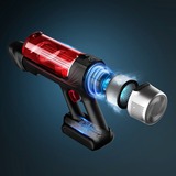 Rowenta RH2078 2-i-1 stangstøvsuger Batteri Dry Poseløs 0,4 L 250 W Sort, Rød, Skaft støvsuger Sort/Rød, 2-i-1 stangstøvsuger, Poseløs, Sort, Rød, 0,4 L, Rektangulær, Dry