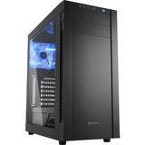 Sharkoon S25-W Midi Tower Sort, Towerkabinet Sort, Midi Tower, PC, Sort, ATX, micro ATX, Mini-ITX, Akryl, Metal, 16,7 cm