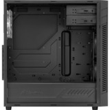 Sharkoon S25-W Midi Tower Sort, Towerkabinet Sort, Midi Tower, PC, Sort, ATX, micro ATX, Mini-ITX, Akryl, Metal, 16,7 cm