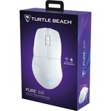 Turtle Beach Pure Air mus Spil Højre hånd RF trådløs + Bluetooth Optisk 26000 dpi, Gaming mus Hvid, Højre hånd, Optisk, RF trådløs + Bluetooth, 26000 dpi, Gennemsigtig, Hvid