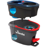 Vileda H2PrO Spin Mop Sæt, Gulvvasker Sort/Rød
