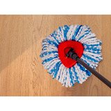 Vileda H2PrO Spin Mop Sæt, Gulvvasker Sort/Rød