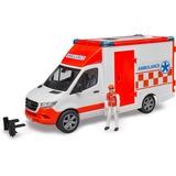 bruder MB Sprinter Ambulance med chauffør, Model køretøj Rød/Hvid