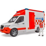 bruder MB Sprinter Ambulance med chauffør, Model køretøj Rød/Hvid