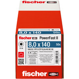 fischer Spånpladeskrue PowerFast II 8,0x140 forsænket TX 